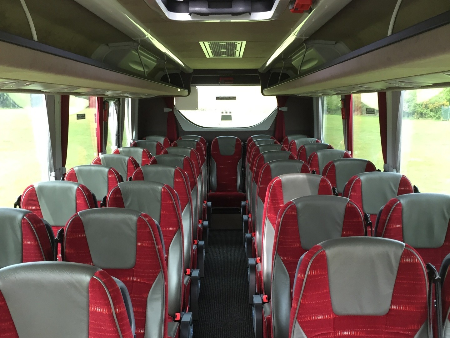 Interior of the 36 seat executive midi coach.
